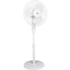 Best Comfort 16 In. 3-Speed Extends to 49 In. H. White Oscillating Pedestal Fan Image 1