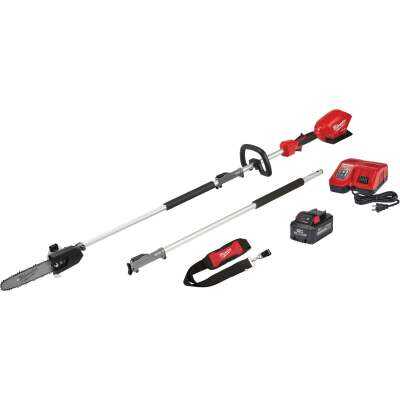 Milwaukee M18 FUEL Brushless 10 In. Cordless Pole Saw Kit with QUIK-LOK Attachment Capability & 8.0 Ah Battery & Charger
