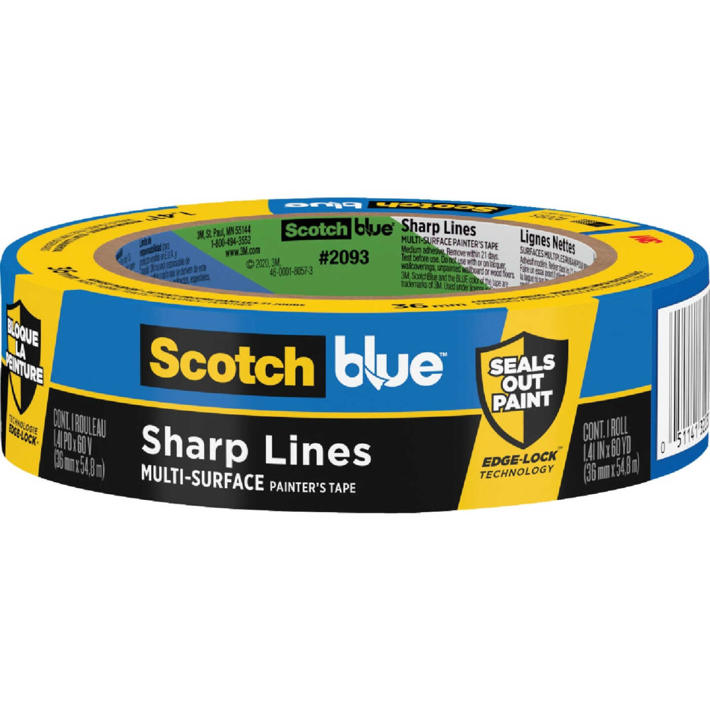 3 Rolls Blue Painters Tape, Masking Tape, Painter'S Tape, Painting Tape  with Mul